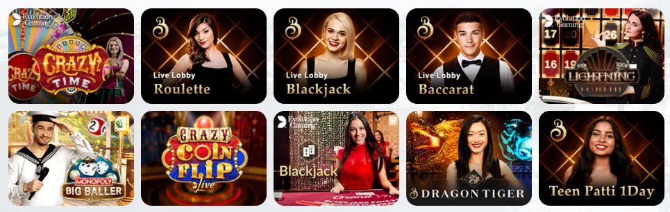Jeux de casino en direct 31Bet Casino